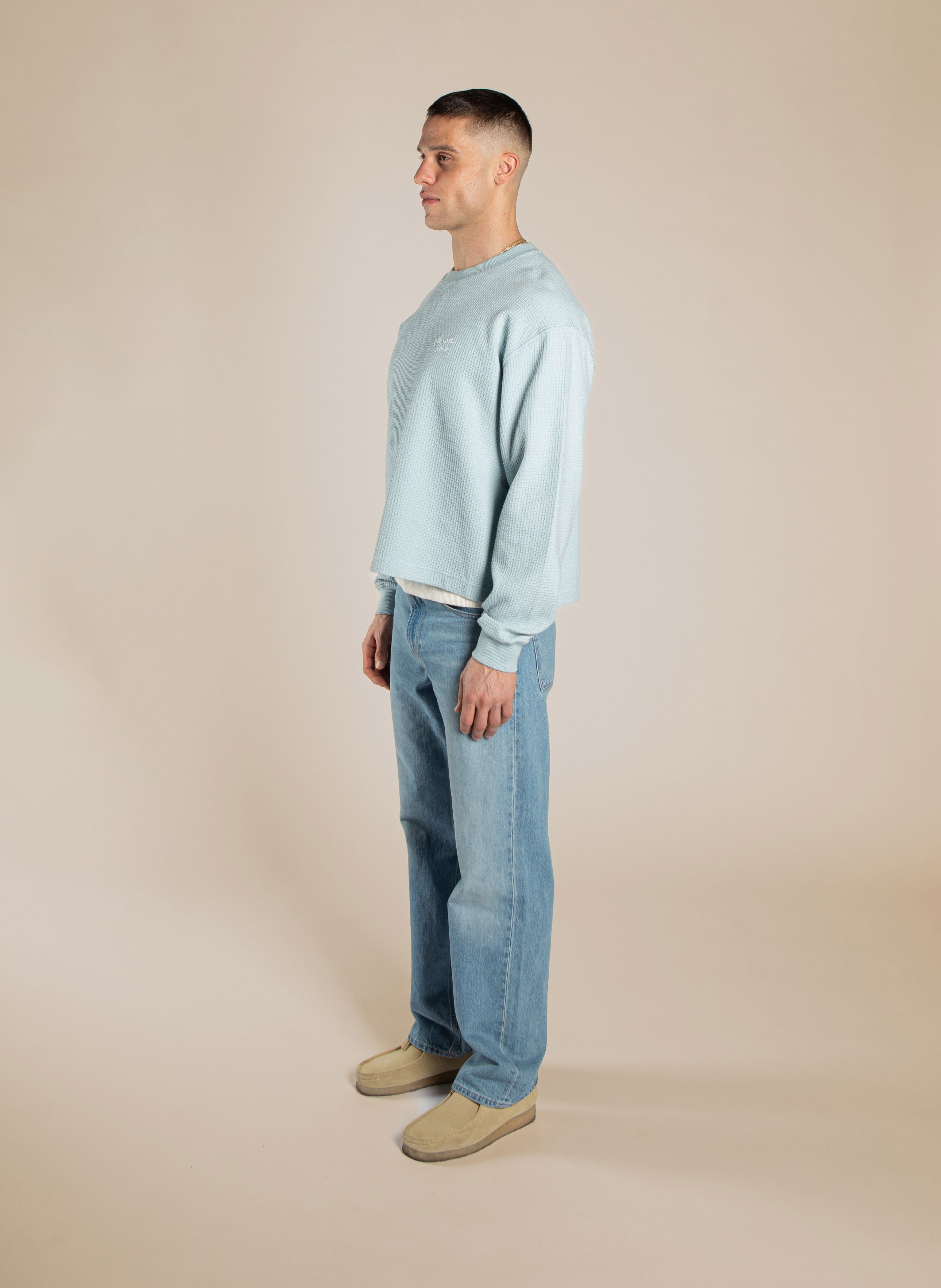 Cropped Waffle Longsleeve