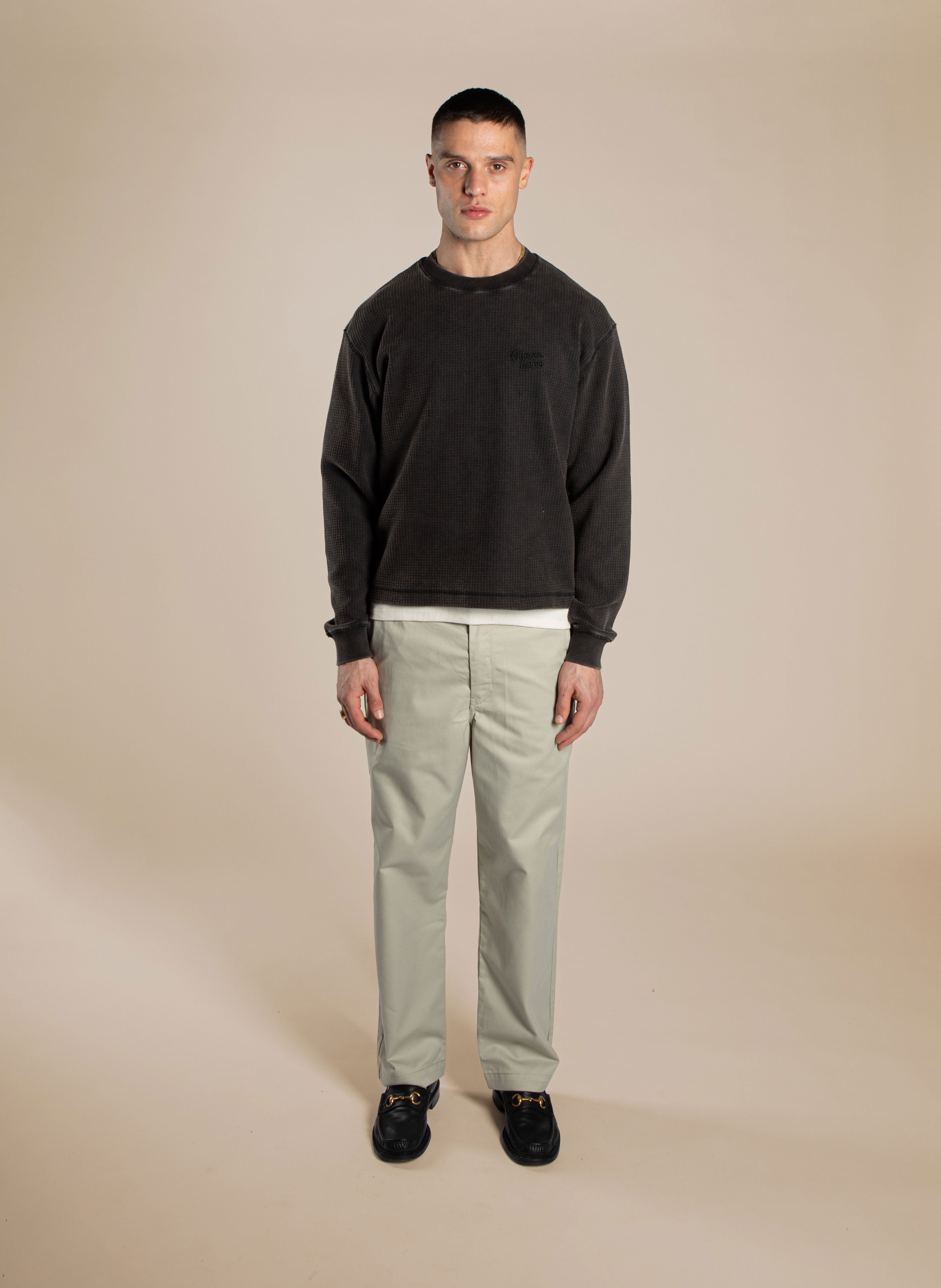 Cropped Waffle Longsleeve