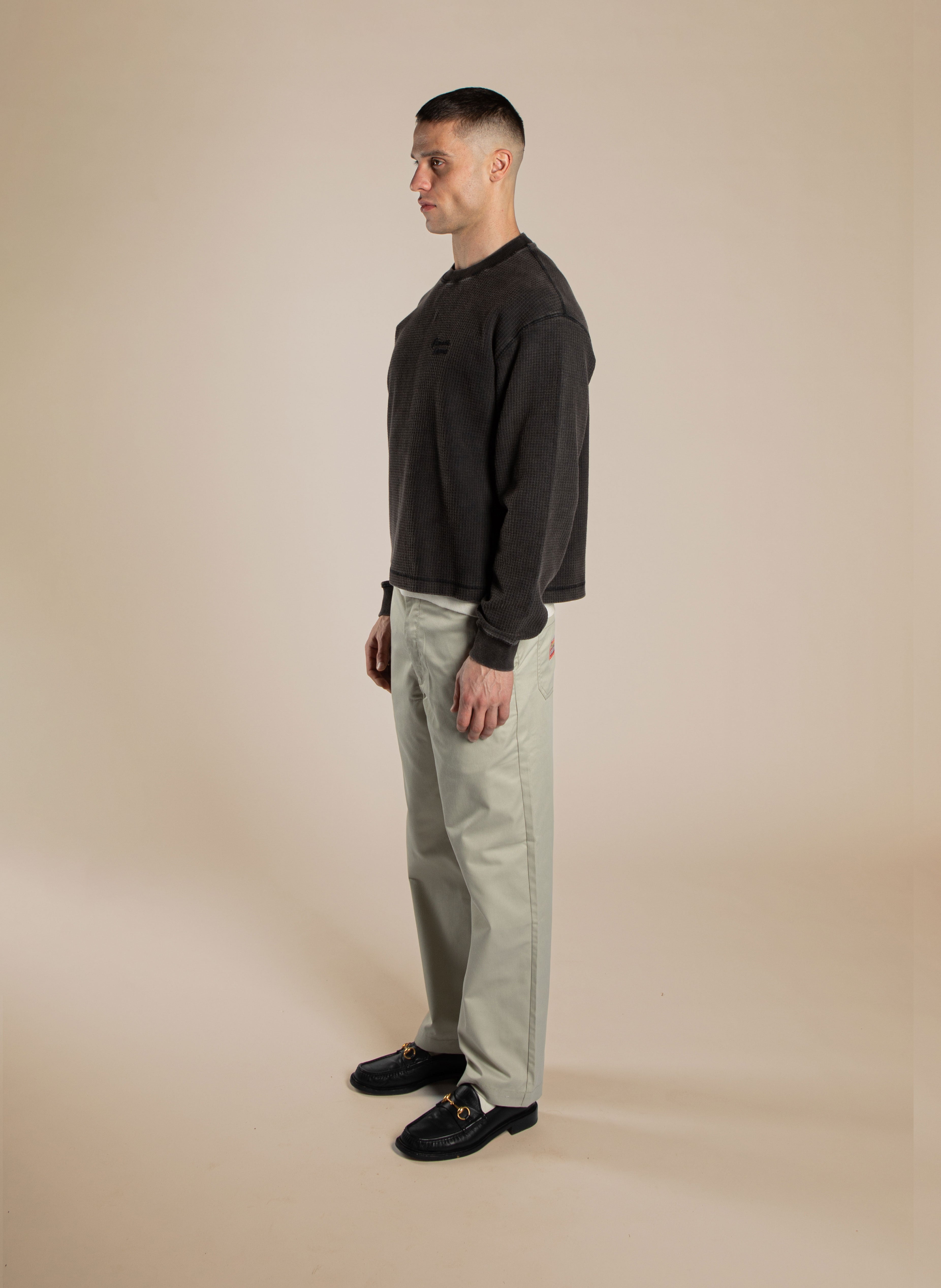 Cropped Waffle Longsleeve