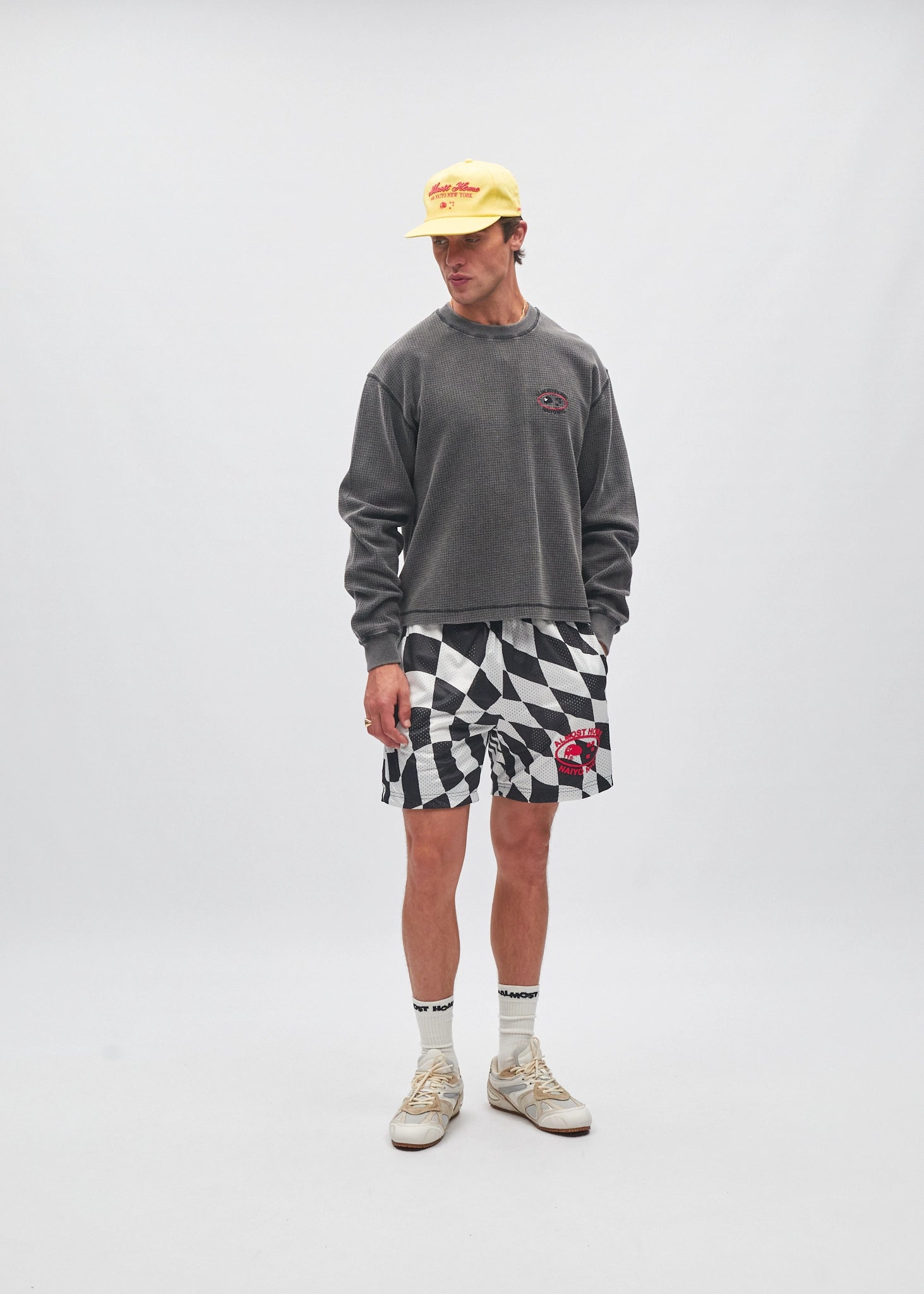 NAÏYO NYC x AH Cropped Waffle Longlseeve