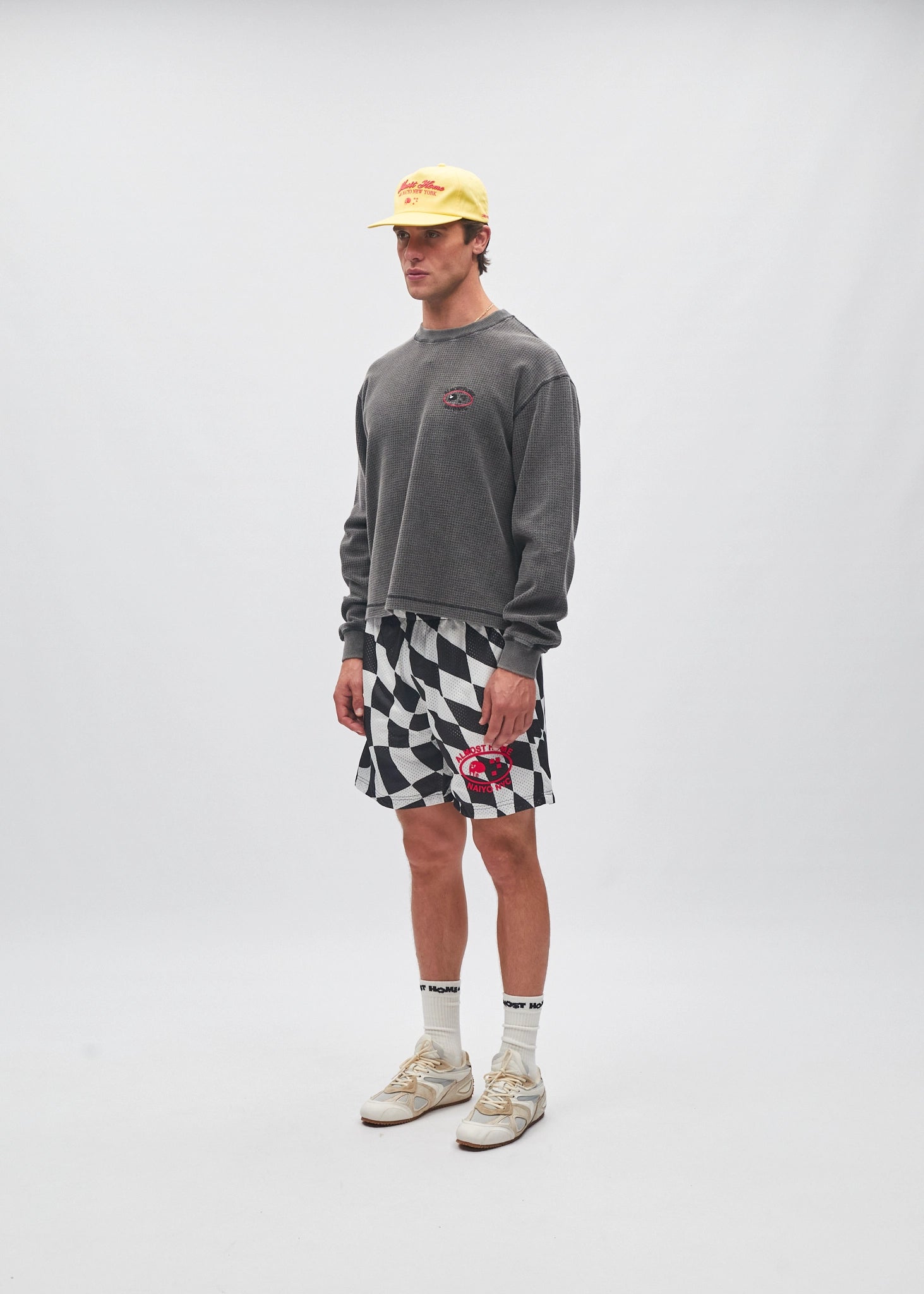 NAÏYO NYC x AH Cropped Waffle Longlseeve