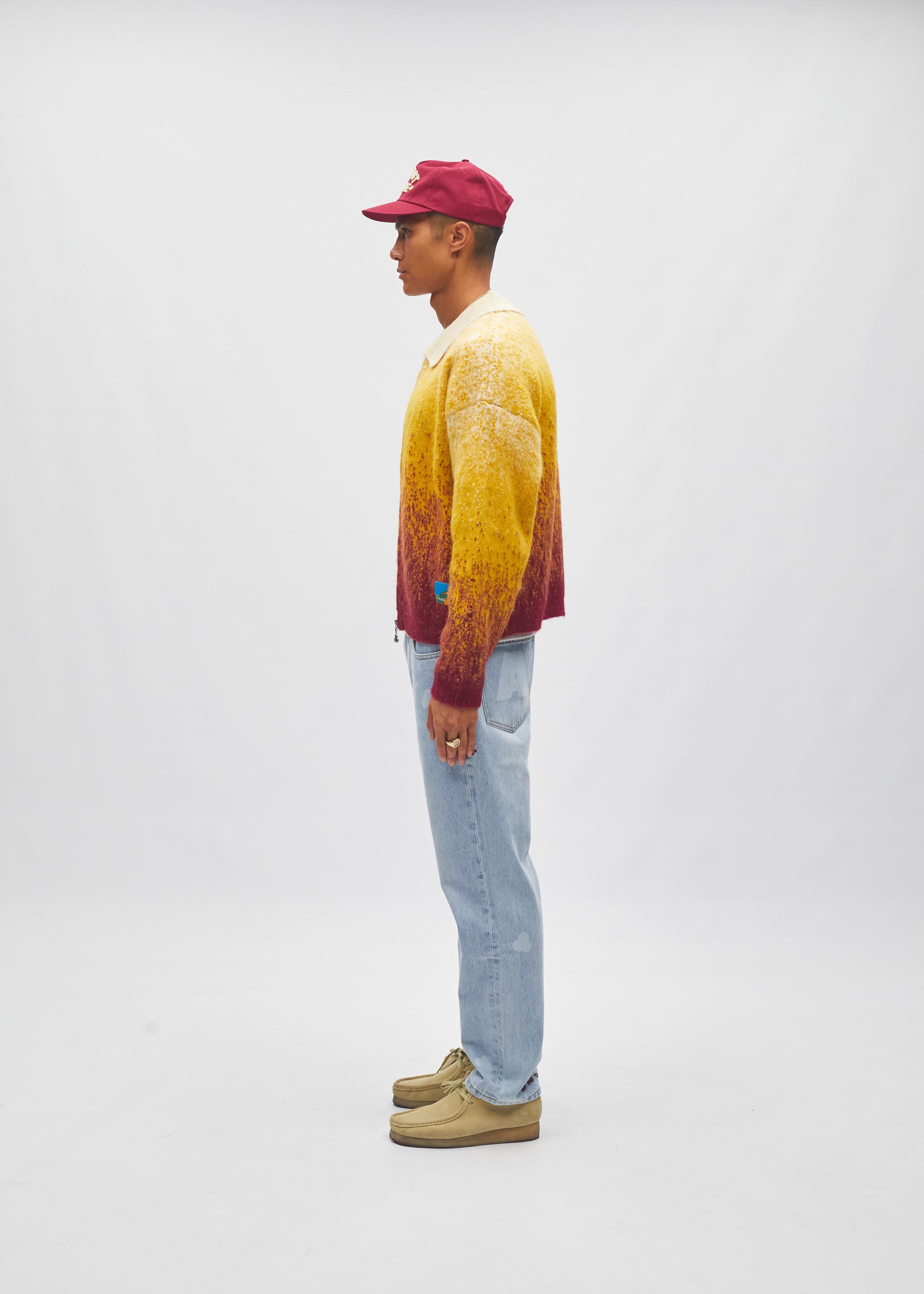 Gradient Zip Cardigan