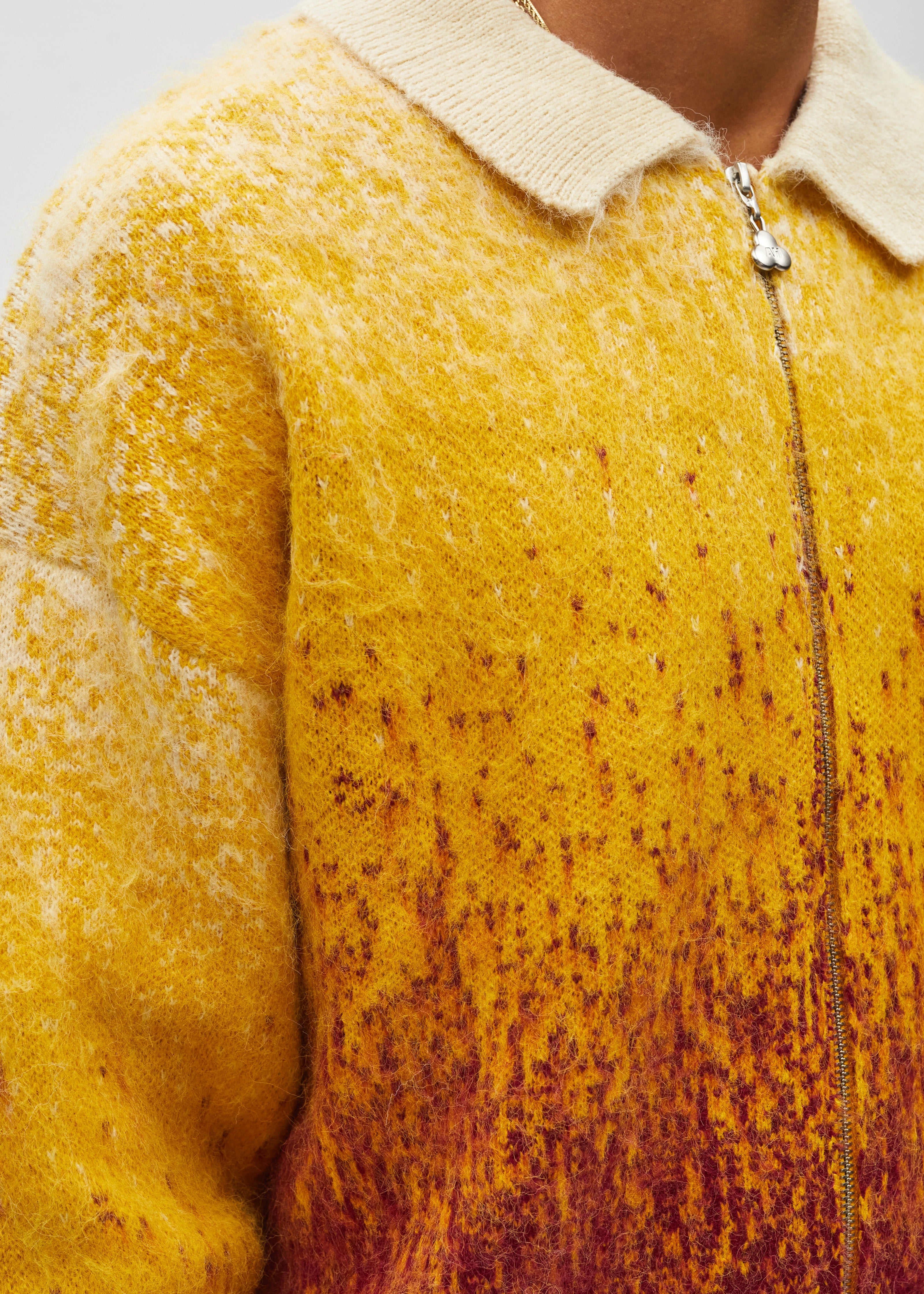 Gradient Zip Cardigan