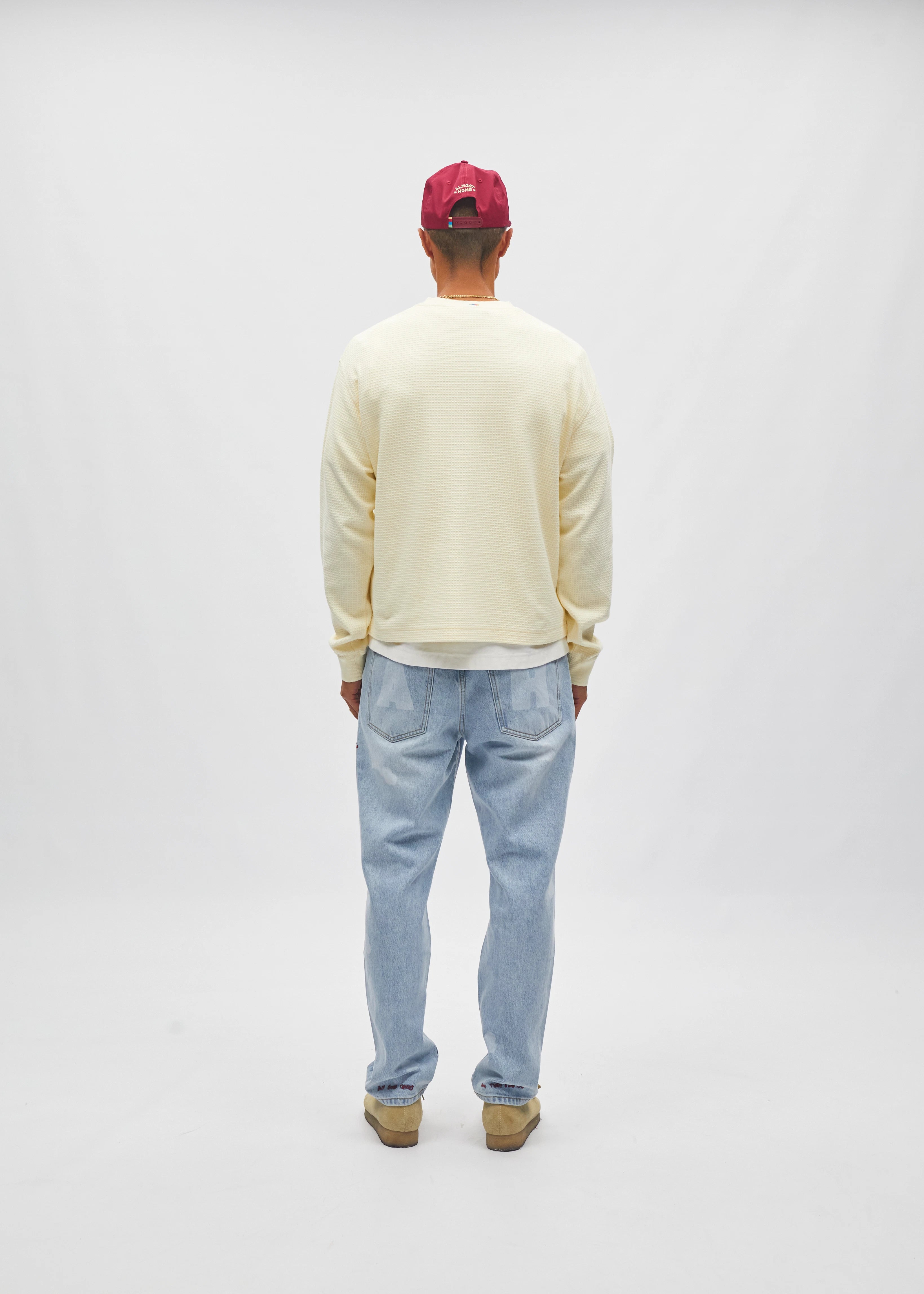 Cropped Waffle Longlseeve