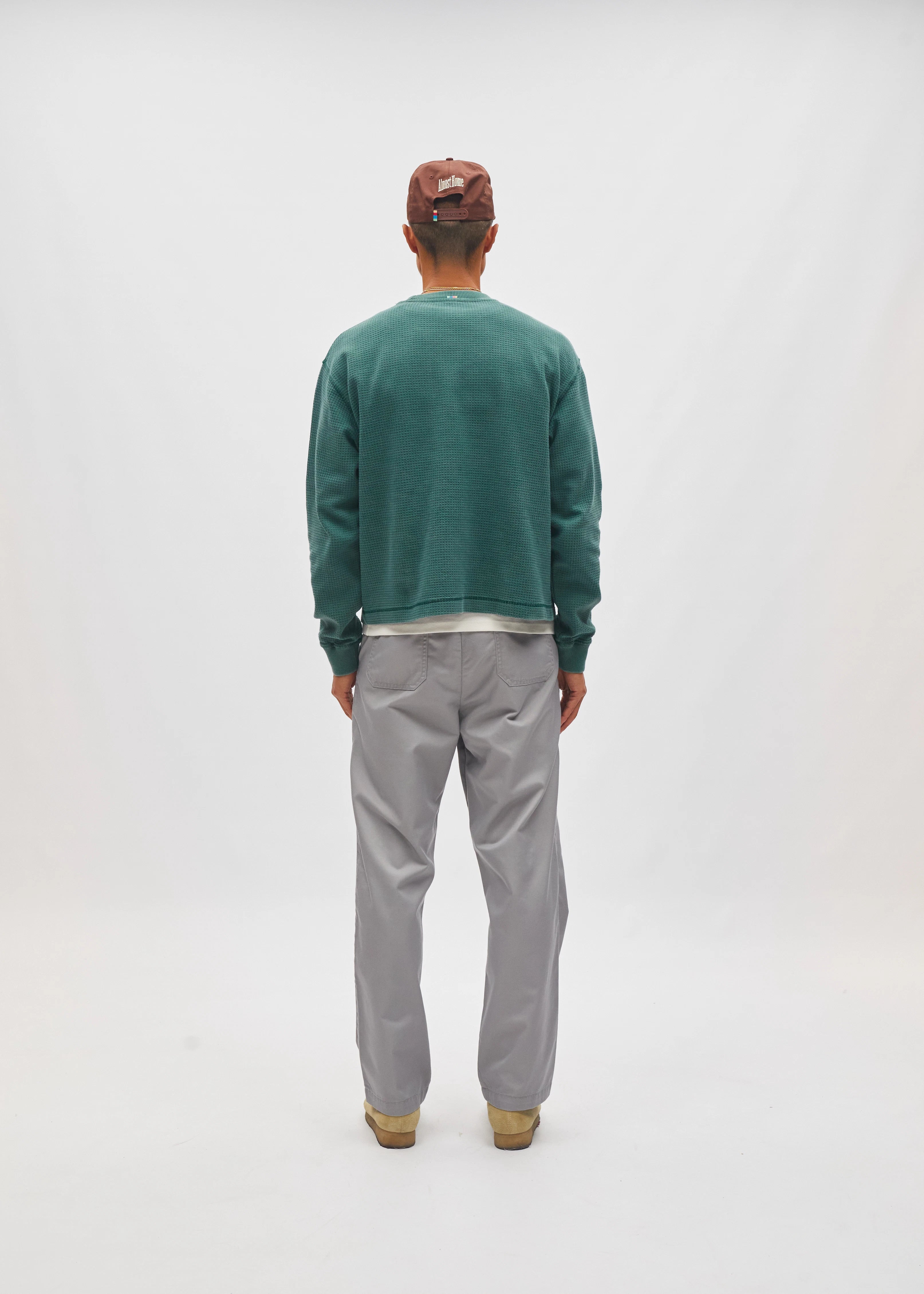 Cropped Waffle Longlseeve