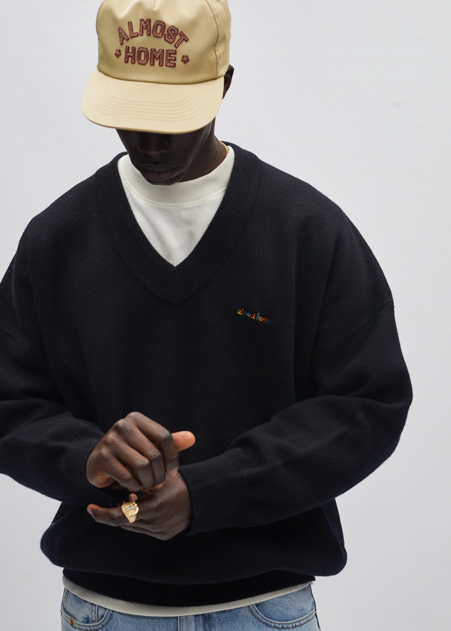 Heavyweight Merino Wool V-Neck