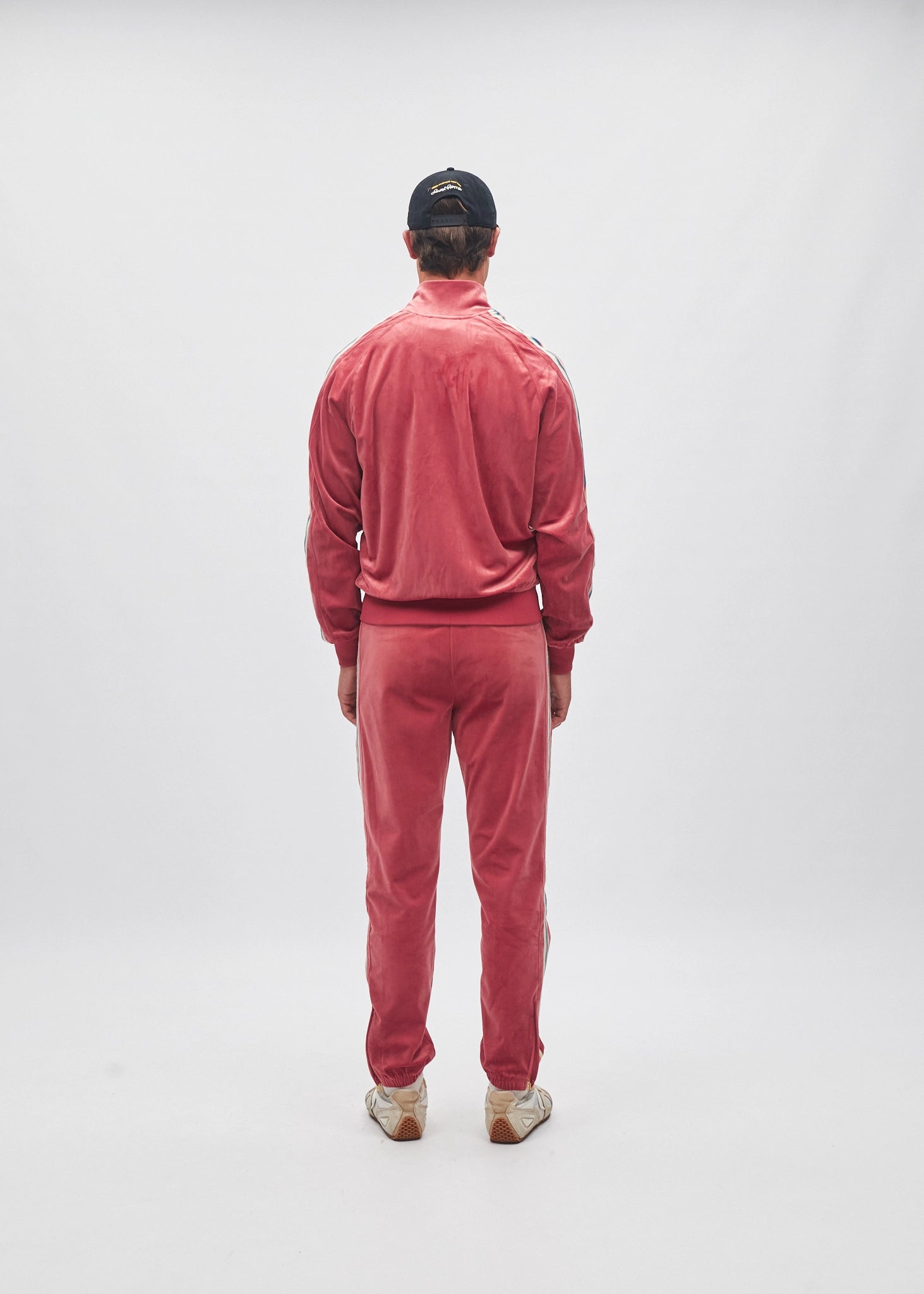Velour Zipper Coral