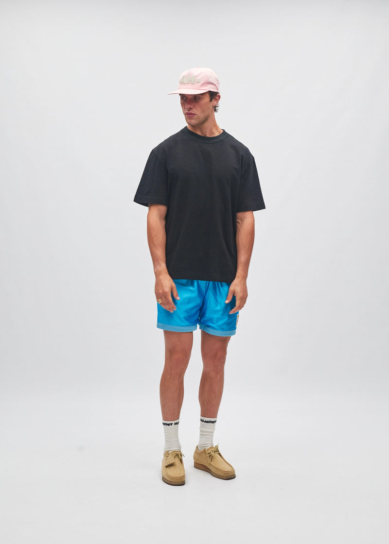 Unifarbenes T-Shirt in lockerer Passform