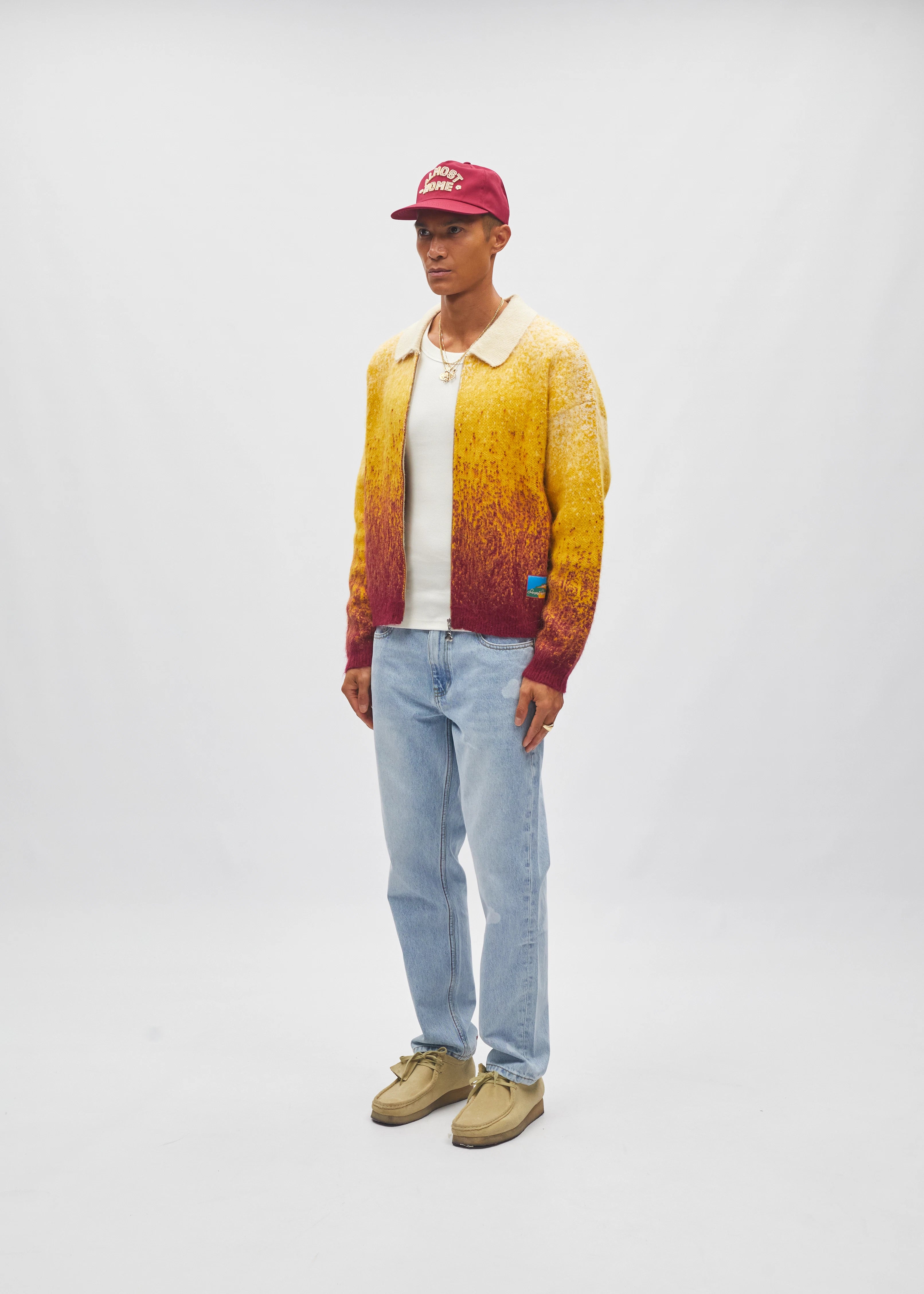 Gradient Zip Cardigan