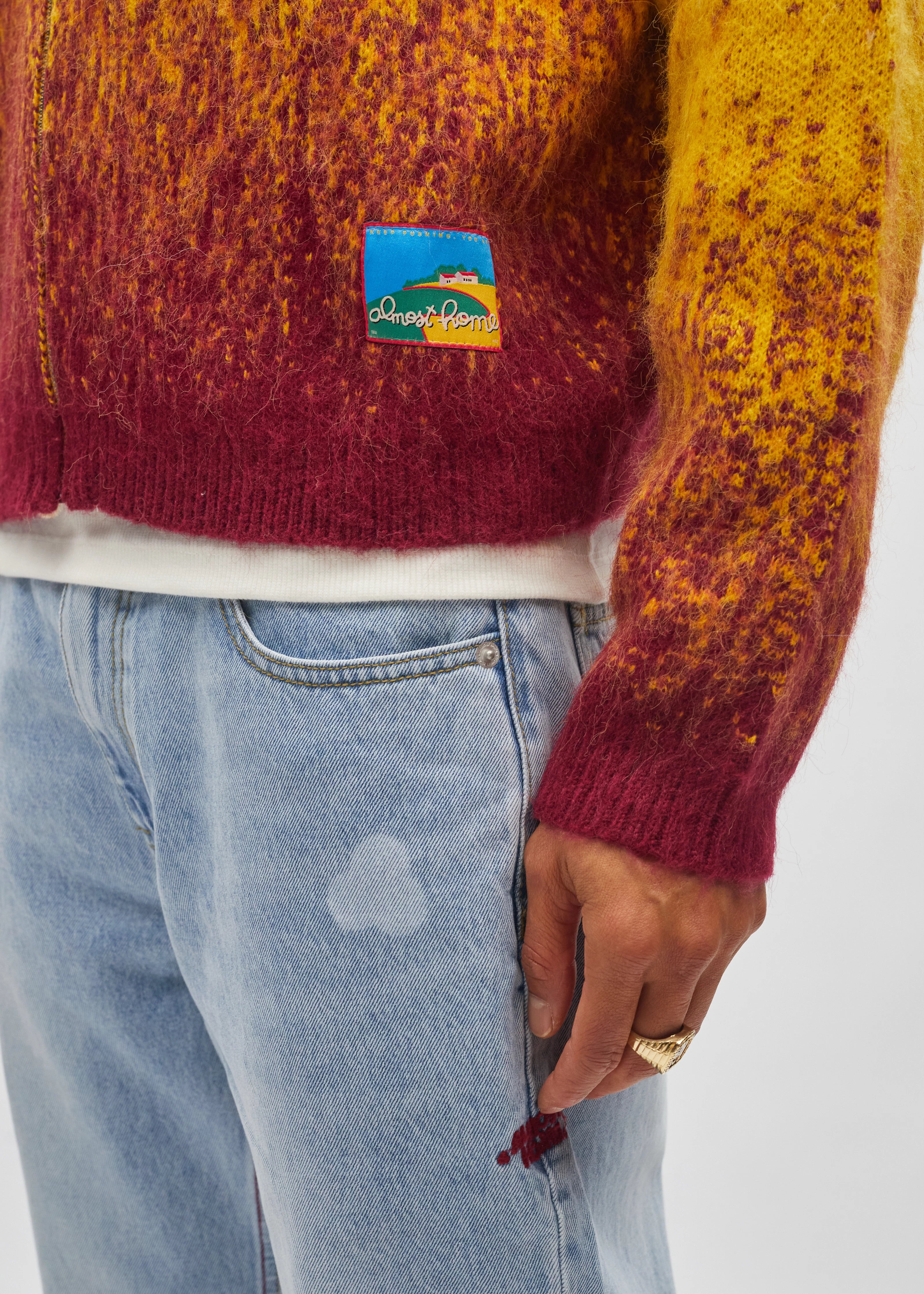 Gradient Zip Cardigan