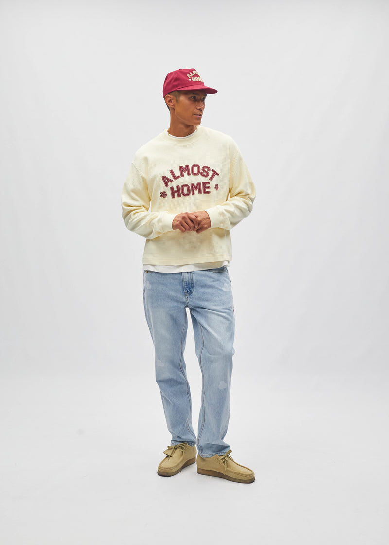 Cropped Waffle Longlseeve