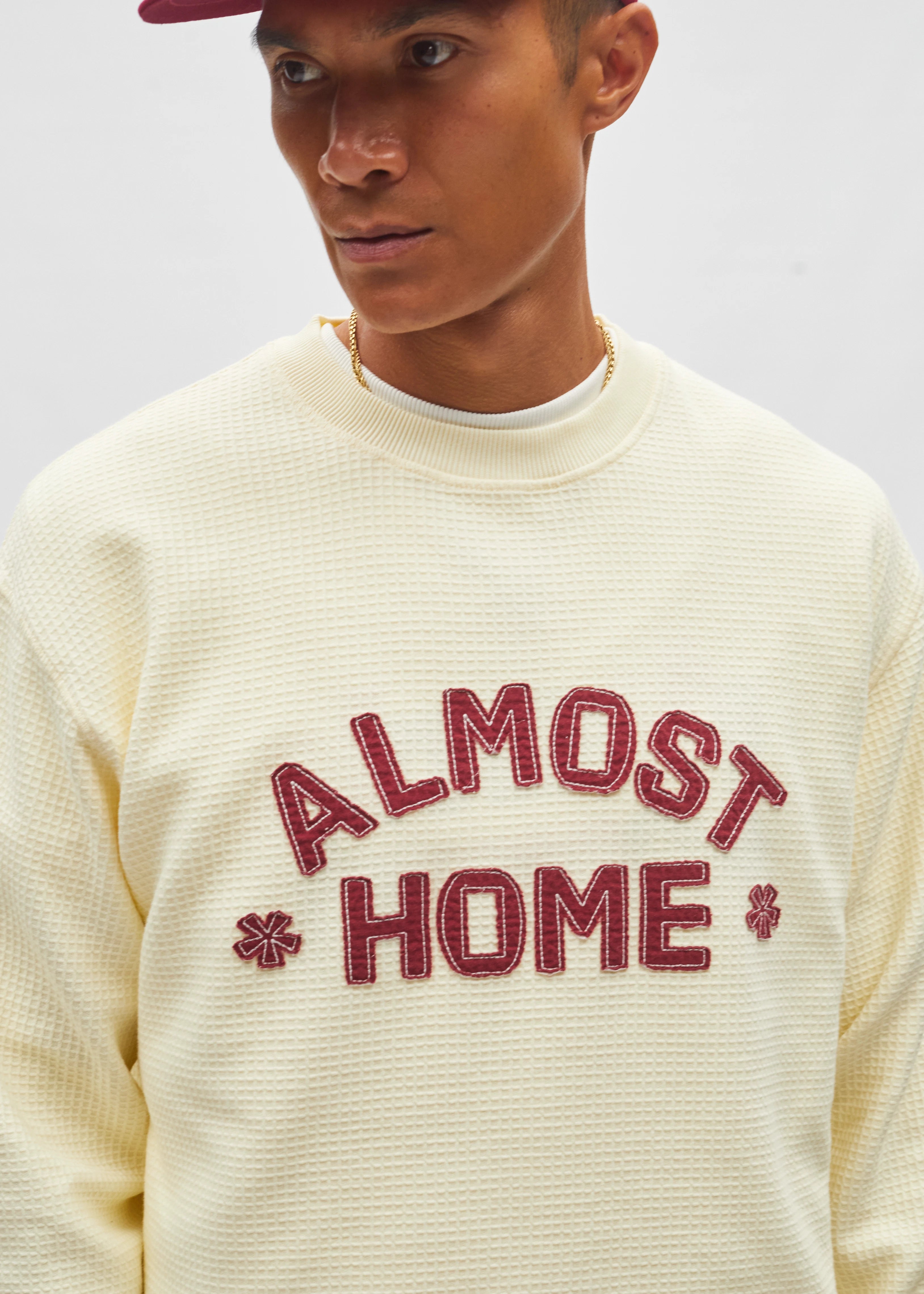 Cropped Waffle Longlseeve