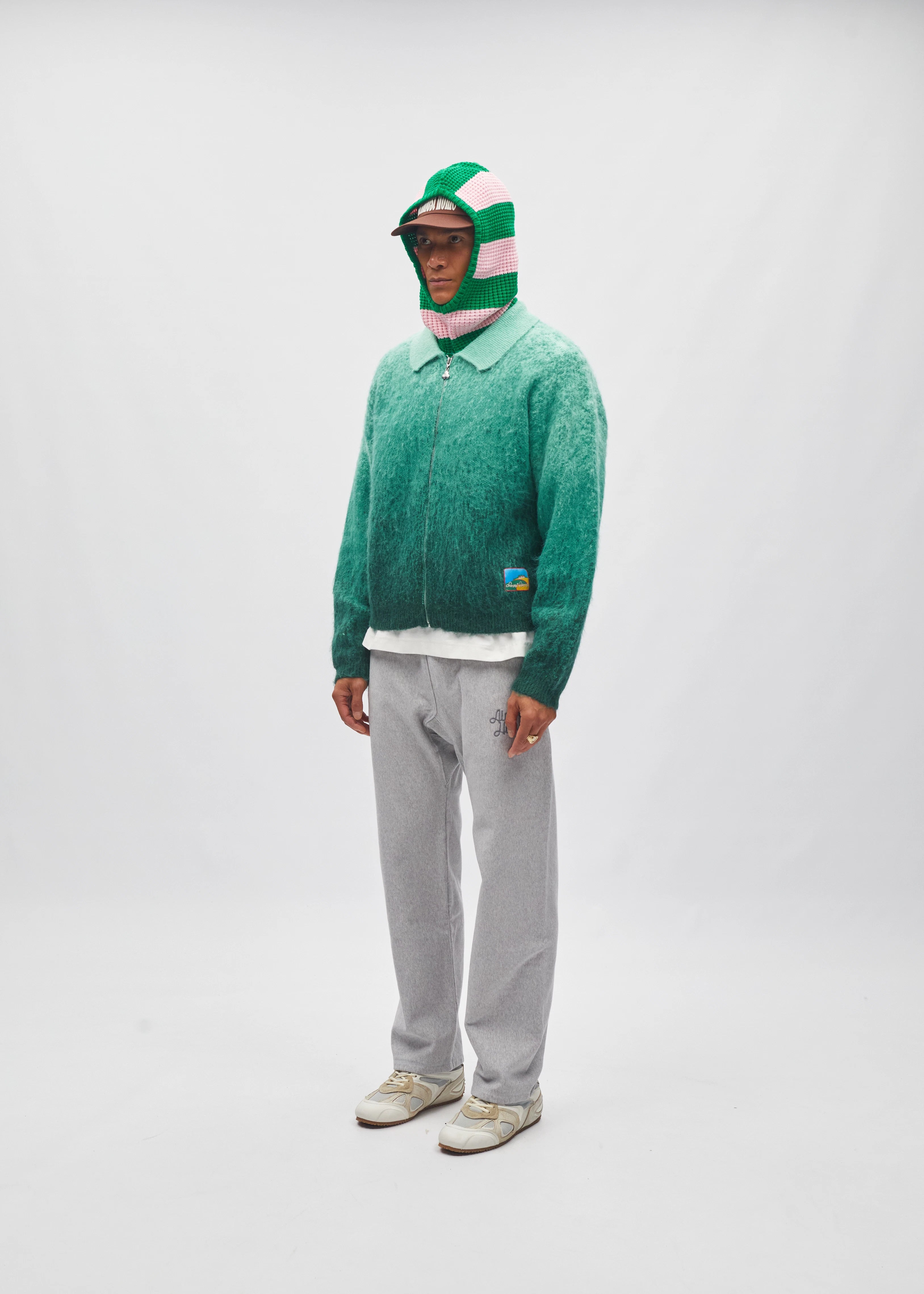 Gradient Zip Cardigan