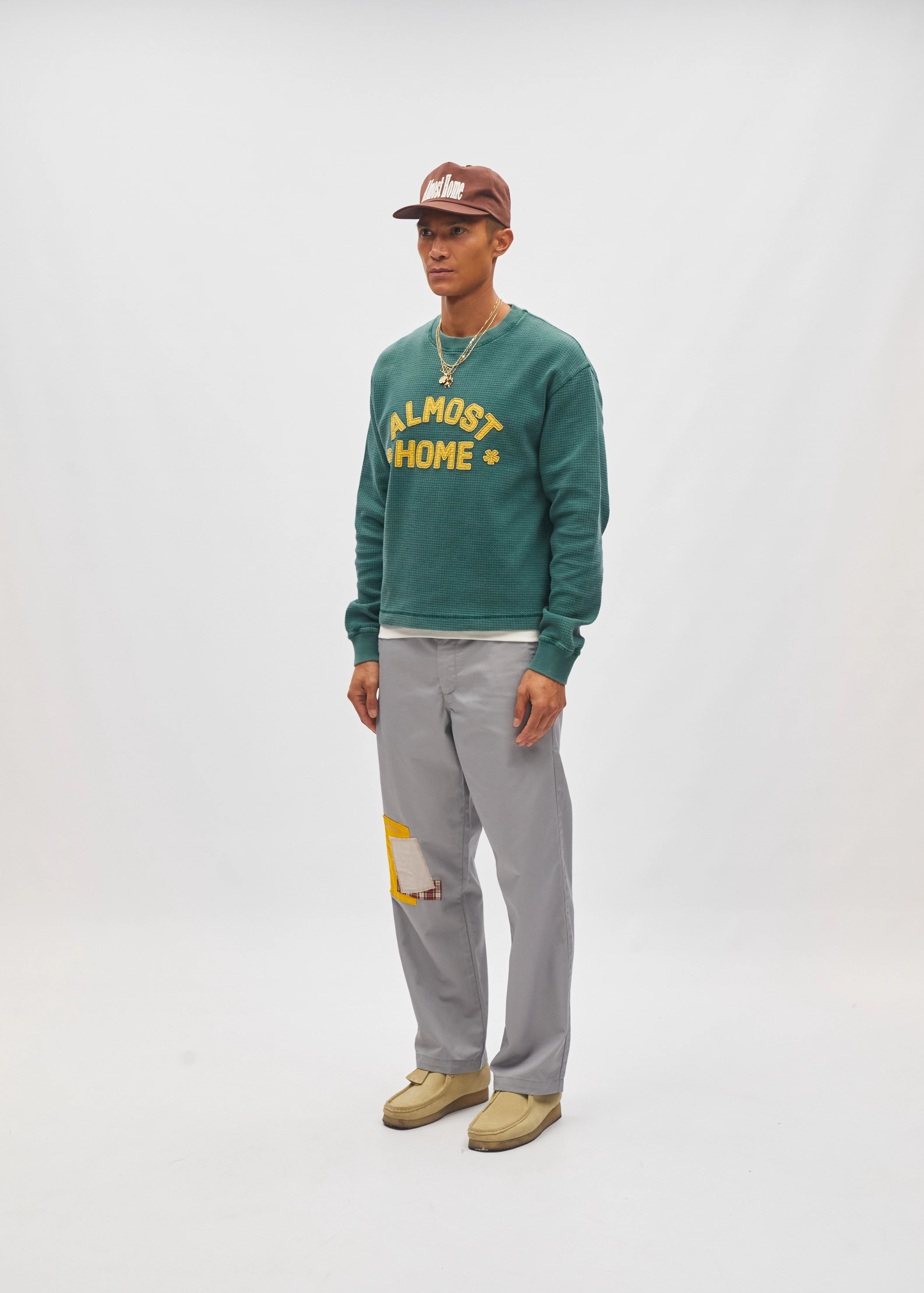Cropped Waffle Longlseeve