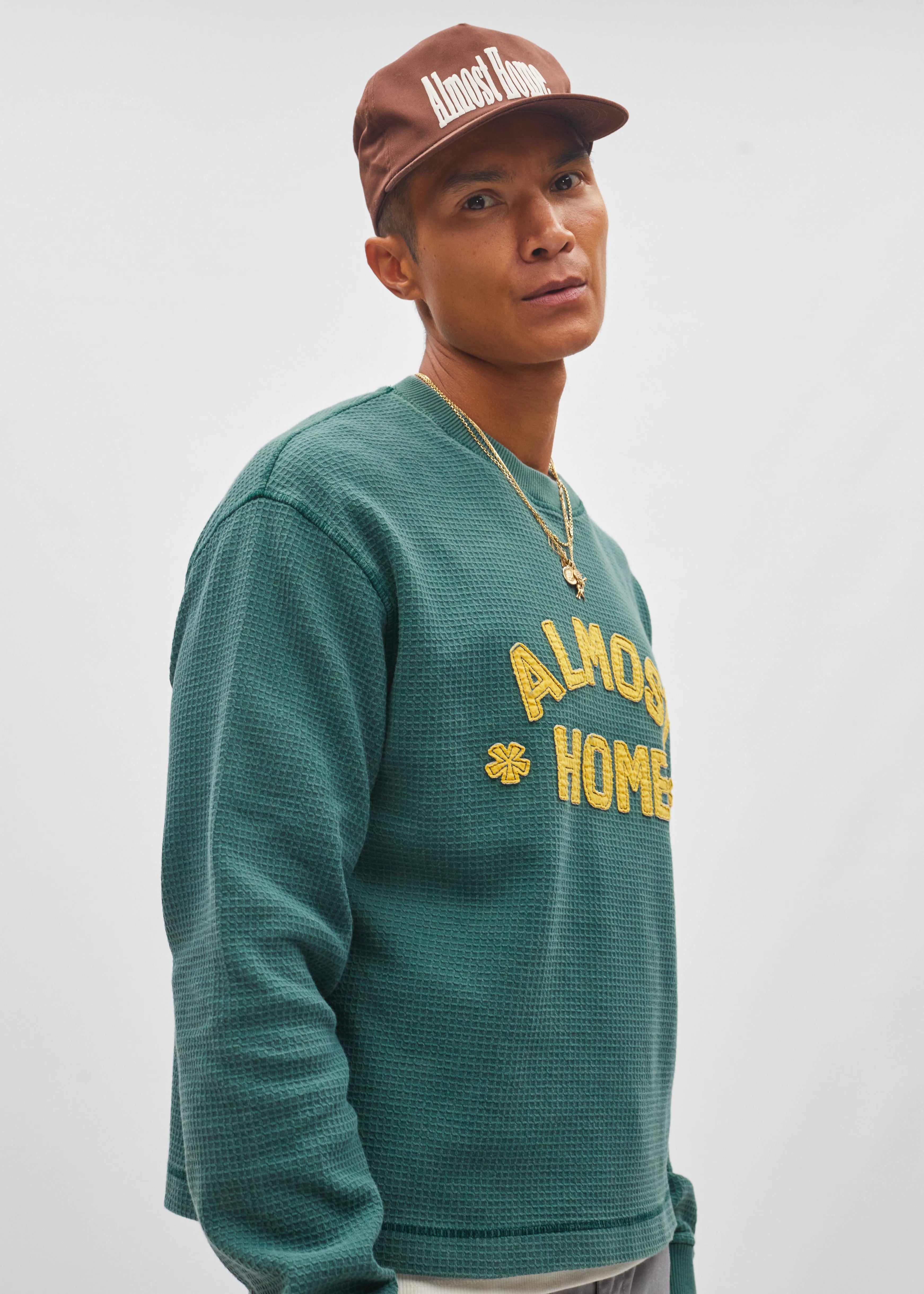 Cropped Waffle Longlseeve